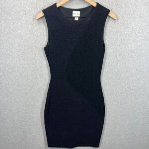 Reiss Bodycon‎ Dress Women Size 6 Navy Blue Glitter Sparkle Sleeveless Mini EUC